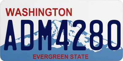 WA license plate ADM4280