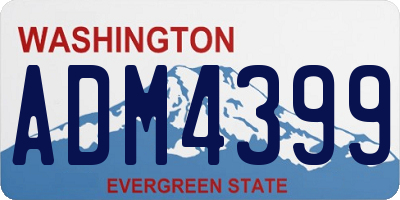 WA license plate ADM4399
