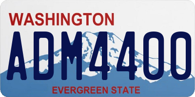 WA license plate ADM4400
