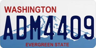 WA license plate ADM4409