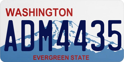 WA license plate ADM4435