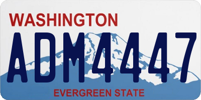 WA license plate ADM4447