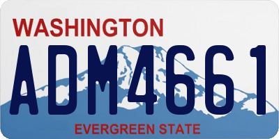 WA license plate ADM4661