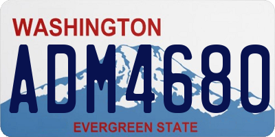 WA license plate ADM4680