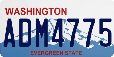 WA license plate ADM4775