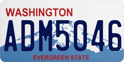 WA license plate ADM5046