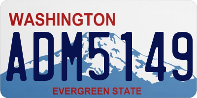 WA license plate ADM5149