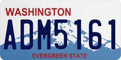 WA license plate ADM5161