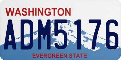 WA license plate ADM5176