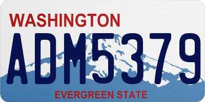 WA license plate ADM5379