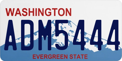 WA license plate ADM5444