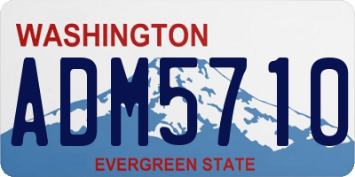 WA license plate ADM5710