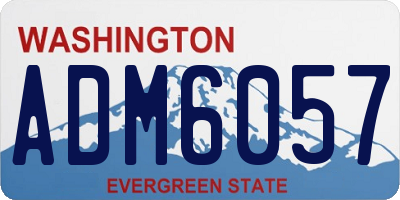 WA license plate ADM6057