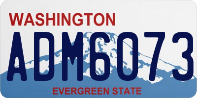 WA license plate ADM6073