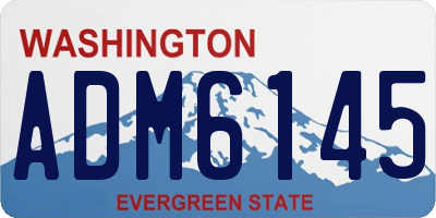 WA license plate ADM6145