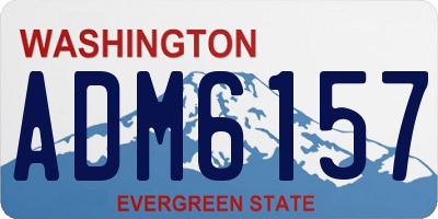 WA license plate ADM6157