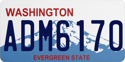 WA license plate ADM6170