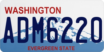 WA license plate ADM6220