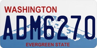 WA license plate ADM6270