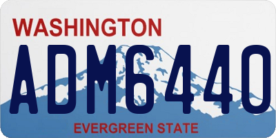 WA license plate ADM6440