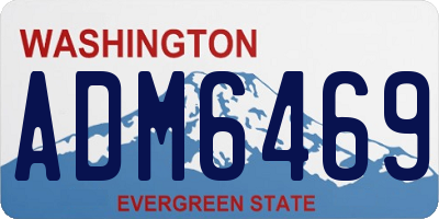 WA license plate ADM6469