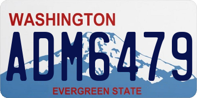 WA license plate ADM6479