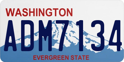 WA license plate ADM7134