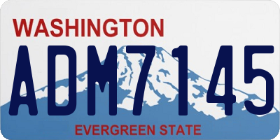 WA license plate ADM7145