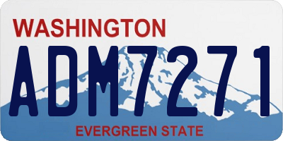 WA license plate ADM7271