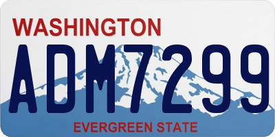 WA license plate ADM7299