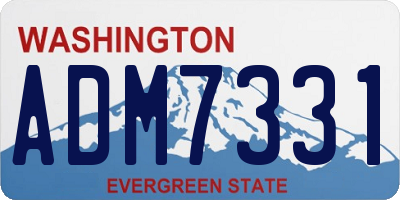 WA license plate ADM7331