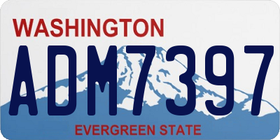 WA license plate ADM7397
