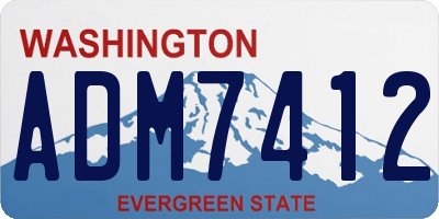 WA license plate ADM7412
