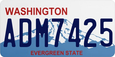 WA license plate ADM7425