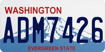WA license plate ADM7426