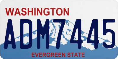 WA license plate ADM7445