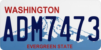 WA license plate ADM7473