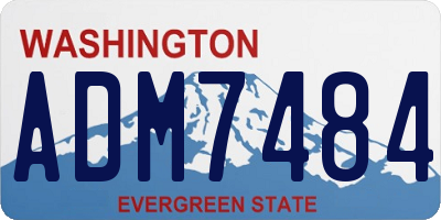 WA license plate ADM7484
