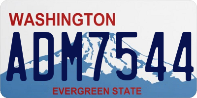 WA license plate ADM7544