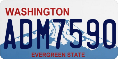 WA license plate ADM7590