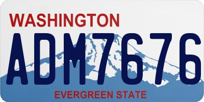 WA license plate ADM7676