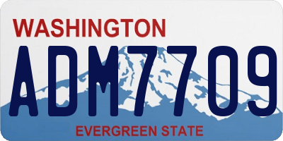 WA license plate ADM7709