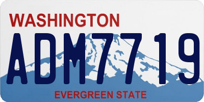 WA license plate ADM7719