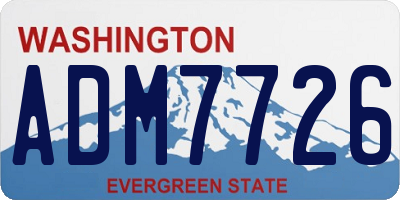 WA license plate ADM7726