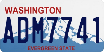 WA license plate ADM7741