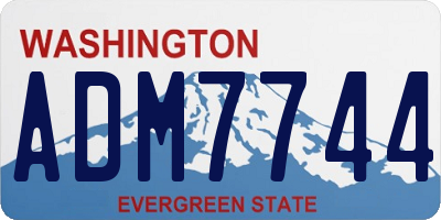 WA license plate ADM7744