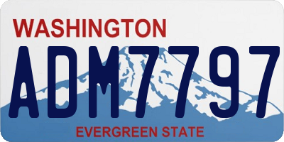 WA license plate ADM7797