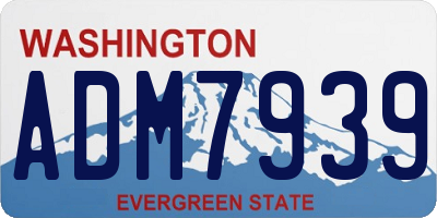 WA license plate ADM7939