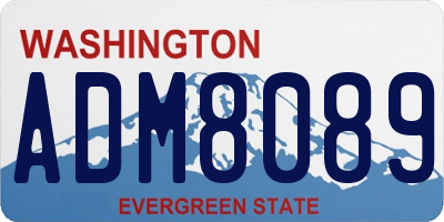 WA license plate ADM8089