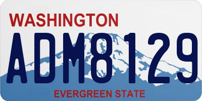WA license plate ADM8129